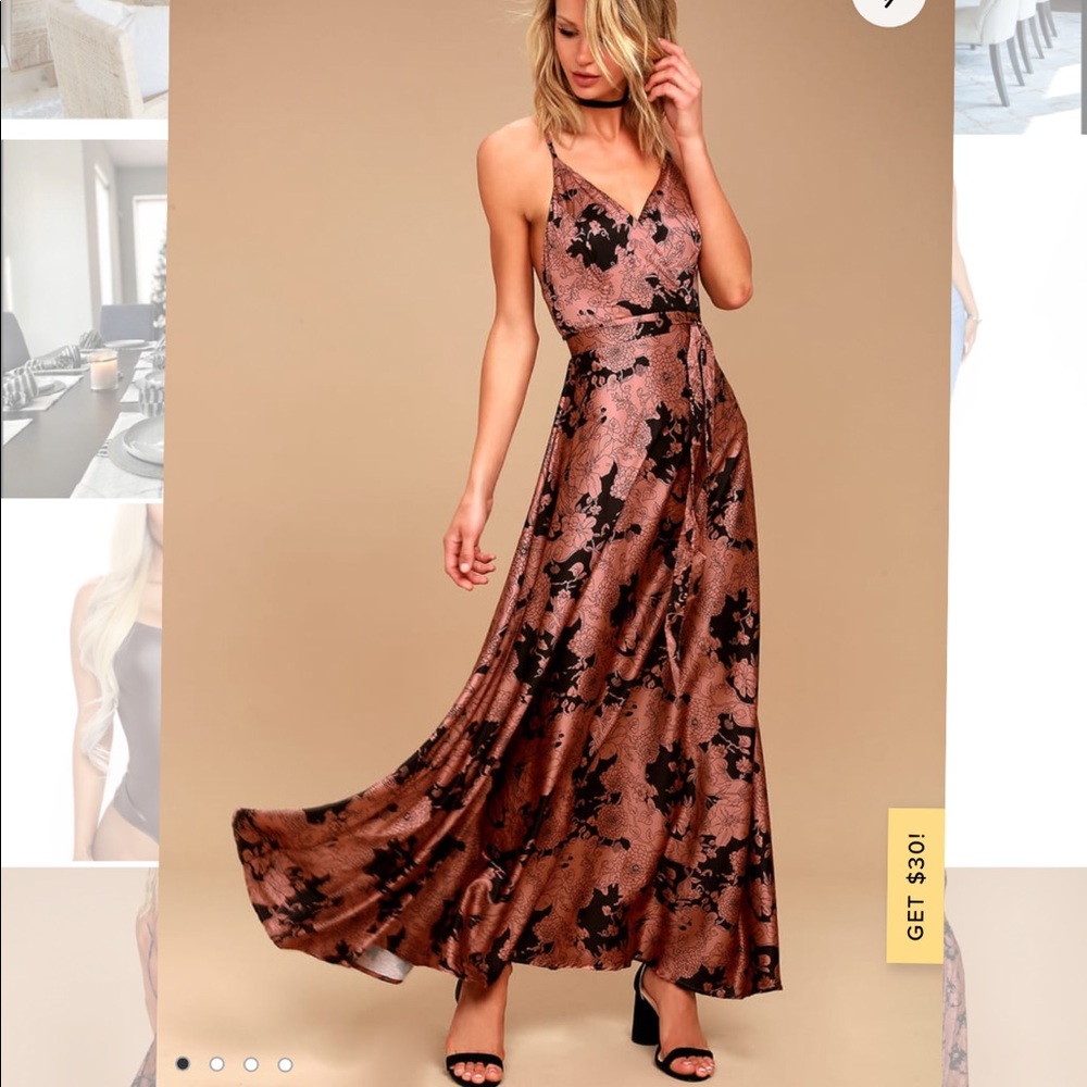 Lulu’s Rusty Rose Floral Maxi